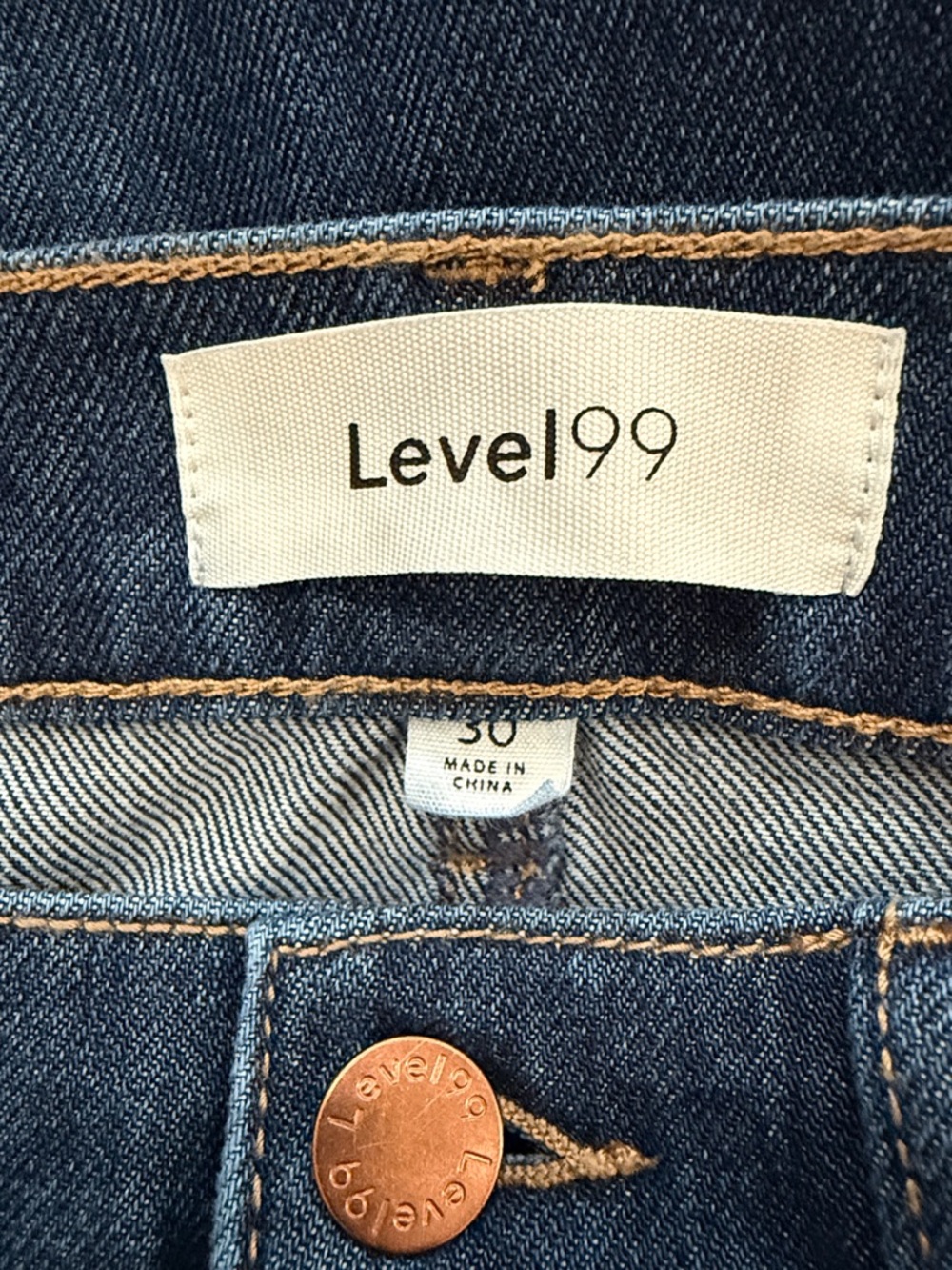 Level 99 Dark Blue Wide Leg Jeans Size 30 - Picture 4 of 6